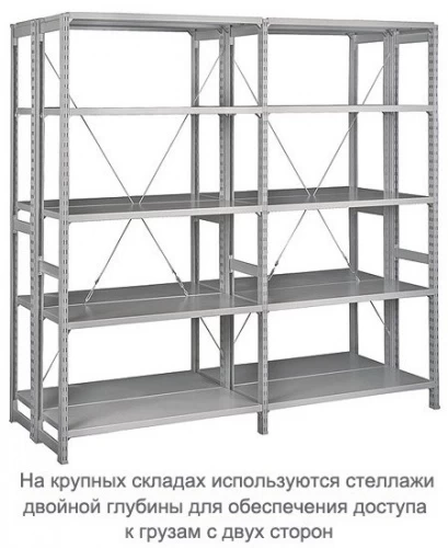 Стеллаж металлический ТСУ 2.7.5 (4000х760х400) 6 (усиленный)