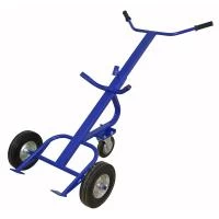 Тележка для транспортировки металлических бочек КБ 1 (г/п 220 кг, колёса литые 250 мм)